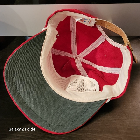 Vintage 70s State Farm Insurance Strap With Buckle Hat Rope Cap Made In USA OSFA - Picture 3 of 6